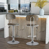 2X Rattan PU Bar Stools Breakfast Bar Chair Kitchen Stool Swivel Barstool