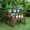 3Pcs Detachable Ladder Shelf Display Stand Shelving Unit Garden Rack Step Style