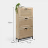 Ex Display Lena Rattan Shoe Storage Cabinet