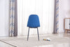 Set of 4 Velvet Dining Chairs Side Chair Metal Legs Padded Seat Living Room Home