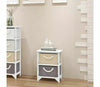 Storage Small Cabinet Bedside End Table Drawer Wood 2 Drawers Telephone Stand