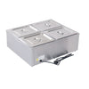 Electric Bain Marie Food Warmer 3/6 Pans Commercial Stainless Steel Heat Warmer