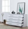 White High Gloss 8 Drawer Sideboard / Cupboard / Buffet Solo / Chest of Drawers