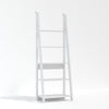 Contemporary Ladder Style Bookcase 4 Shelf Unit in Black Grey Oak White
