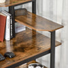 Compact Computer Desk Writing Table Modern Home Office w/ Shelf, Black