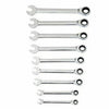 12 Ratchet Spanner Tool Set 8-19mm Ratcheting Wrench Spanners Garage Chrome Case