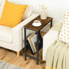 Side Table End Table w/ Magazine Holder Sling Nightstand 48 x 24 x 61cm Vintage