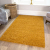 Mustard Ochre Yellow Shaggy Rug Warm Non Shed Soft Thick Cosy Living Room Rugs