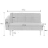 2 Seater Corner Sofa Bed Armchair Recliner Sofabed with Footstool Furniture