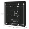 69" Portable Clothes Fabric Wardrobe Double Rod Storage Organizer