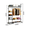 Metal Clothes Rail Rack Hanging Garment Display Stand Shoe Storage Shelf Hook UK