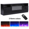 TV Stand Unit Cabinet for TVs up to 70 Inches With LED Electric Fireplace Insert