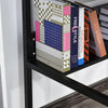 Laptop Desk Study Table Workstation Metal Storage Shelf Home Office Black