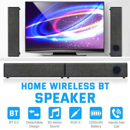 3D Surround Sound Bar Bluetooth Soundbar System Wireless Theater Speaker TV AUX