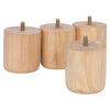 4x Wooden Sofa Legs replacement tapered feet for stool bed chair TURNED WOOD