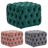 Chesterfield Coffee Table Footstool Deep Button Plush Velvet Ottoman Pouffe Seat