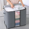 4x Underbed Clothes Grey Storage Bags Ziped Organizer Wardrobe Cube Closet Boxes