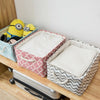 Canvas Fabric Storage Basket Folding Box For Laundry Basket With Handle-