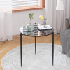 Clear Round Coffee Table Sofa Bed End Side Table Heavy Duty Leisure Center Table