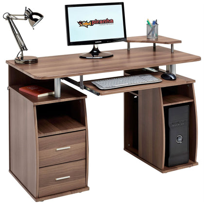 Computer Desk with Shelves Cupboard & Drawers Home Office - Piranha Tetra PC 5w