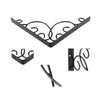 2PCS Wrought Iron Floral Decorative Countertop Brackets for Cafe