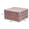 Blush Pink Chesterfield Footstool Velvet Pouffe Button Coffee Table Sofa Ottoman