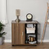 Printer Stand Home Office Mobile Cabinet Organizer with Castors, Door