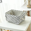 Canvas Fabric Storage Basket Folding Box For Laundry Basket With Handle-