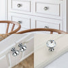 8pcs Clear Diamond Crystal Glass Door Knobs Handles Drawer Wardrobe Cabinet
