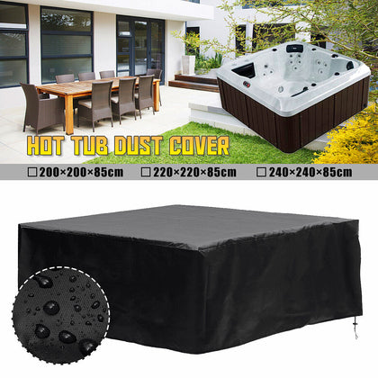 Hot Tub Cover Thermal Spa Lid High Quality Dustproof Cap Protective Guard Black