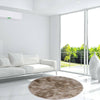 Circle Round Shaggy Rug Living Room Bedroom Carpet Floor Fluffy Mat Anti-Skid UK