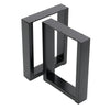 2Pcs Industrial Steel Table Legs Box Square Shaped Dining Desk Coffee Table DIY