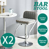 2X Rattan PU Bar Stools Breakfast Bar Chair Kitchen Stool Swivel Barstool