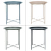 Modern Coffee Side Table Tray Metal End Round Night Stand Hallway Furniture