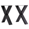 2Pcs Industrial X Cross Frame Steel Metal Table Legs Dining/Bench/Office/Desk UK