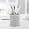 Sparkly Crushed Diamond Crystal Filled Utensil Holder Kitchen Storage Spoon UK