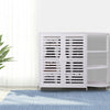 Modern Shoe Storage Cabinet 2 Doors Footwear Stand Rack Unit Cupboard White