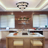 Luxury 36W LED Crystal Ceiling Light Flush Mount Crystal Chandelier Warm White