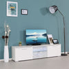 Modern TV Unit Cabinet Stand High Gloss Doors 160cm with LED Lights Drawers