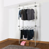 Telescopic Wardrobe Organiser Hanging Rail Clothes Rack Adjustable Storage