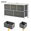 Fabric Cabinet Storage Unit Chest of Drawers Metal Frame Organiser Bedside Table