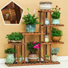 5Tier Solid Wood Plant Stand Flower Pot Shelf Balcony Holder Rack Anti-Corrosion