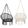 Black/White Hanging Lace Hammock Chair Swing Rope Outdoor Indoor Bar Garden Seat (Beige)