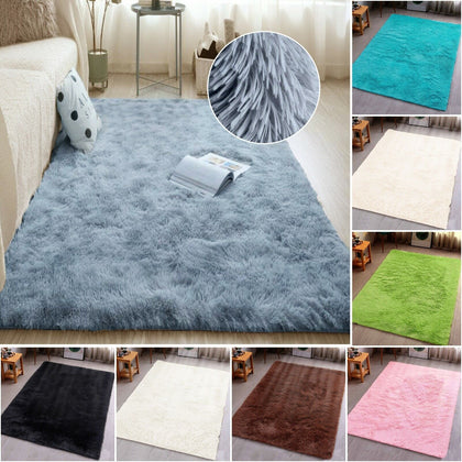 Fluffy Rugs Anti-Slip SHAGGY RUG Large Soft Floor Carpet Mat Living Room Bedroom