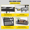 Ceiling-Mounted Bar Wine Rack Wine Glass Hanging Rack 46.9x11.8in Black