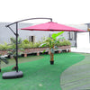 3M Garden Parasol Outdoor Sun Shade Hanging Banana Umbrella Cantilever with Base