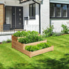 Wooden Raised Planter Bed Outdoor Garden Vegetable Flower Plainting Grow Bed Box