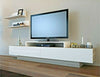 Decorotika Lusi Modern TV Stand TV Unit for TVs up to 71 inch with Wall Shelves (White and Cordoba)