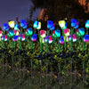 LED Solar 3-Tulip Flower Light Outdoor Waterproof Garden Lawn Stake Lamp UK