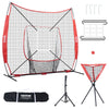 7x7 ft Baseball Softball Practice Net Hitting Batting Multiple Accessories